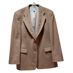 Pietrafesa Borgosesia Cashmere Blazer Womens 14 Camel/Tan Old Money Capsule